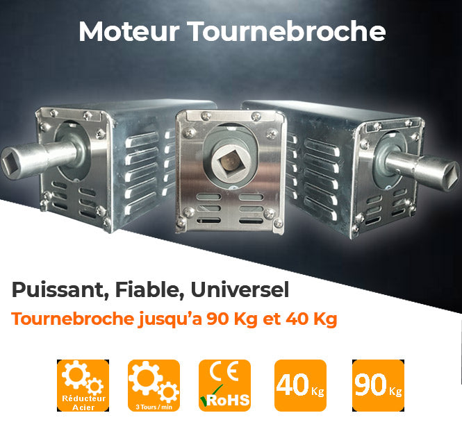 Moteur Tournebroche TM90 jusqu'à 90 Kg